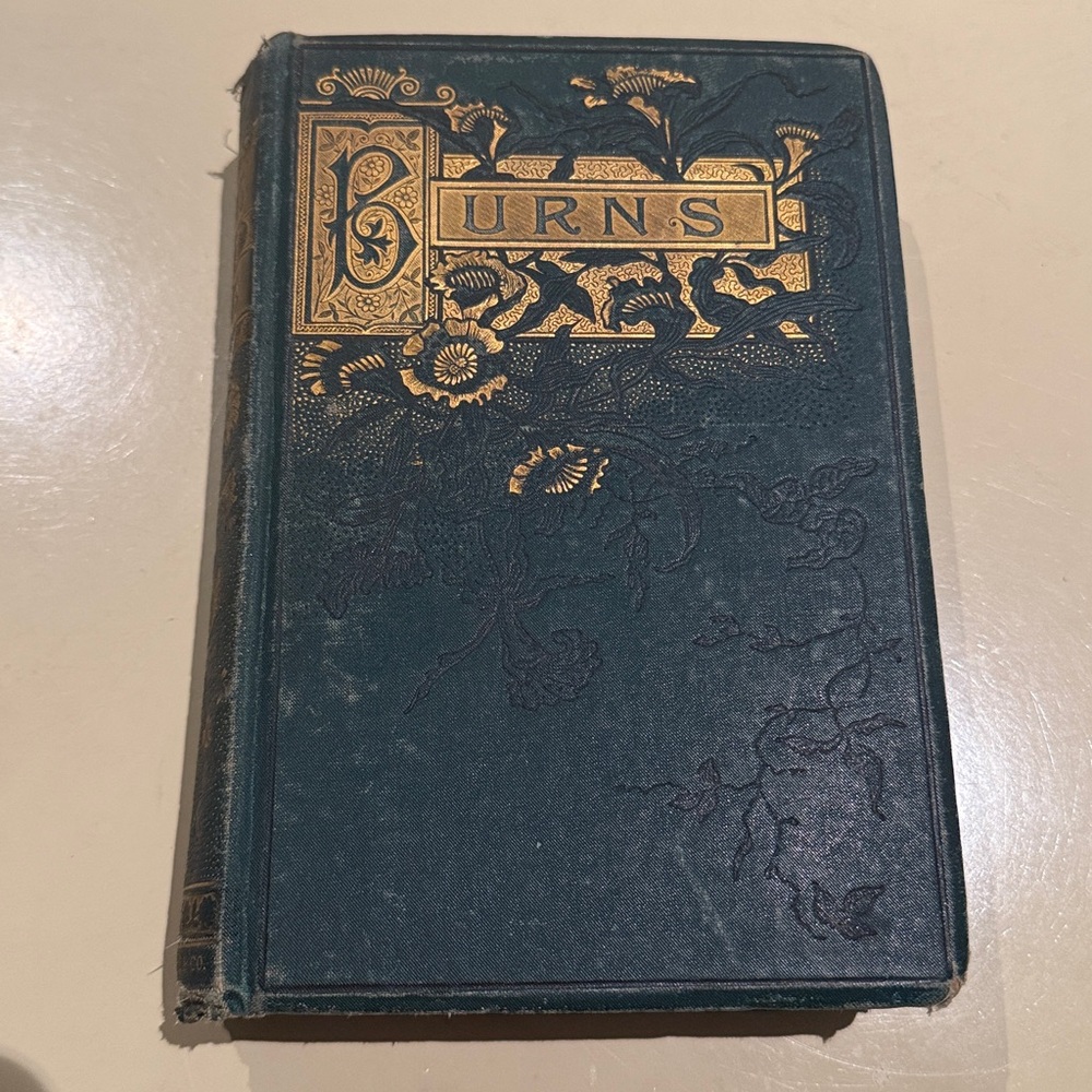 Burns Poems The Complete Works of Robert Burns late 1880s, Green Gilt page edges